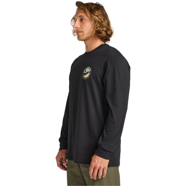 2025 Billabong Mens Rockies Long Sleeve Tee EBYZT00390 - Black